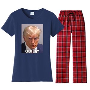 Guilty Trump Mugshot Women's Flannel Pajama Set