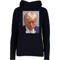 Guilty Trump Mugshot Womens Funnel Neck Pullover Hood