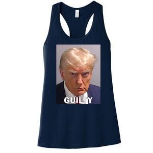 Guilty Trump Mugshot Women's Racerback Tank