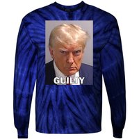 Guilty Trump Mugshot Tie-Dye Long Sleeve Shirt