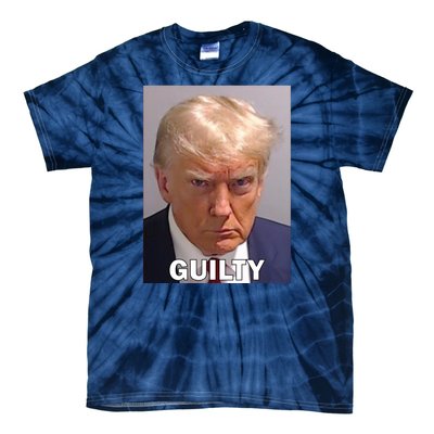 Guilty Trump Mugshot Tie-Dye T-Shirt