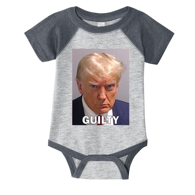 Guilty Trump Mugshot Infant Baby Jersey Bodysuit