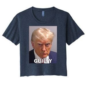 Guilty Trump Mugshot Women's Crop Top Tee