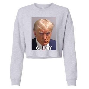 Guilty Trump Mugshot Cropped Pullover Crew