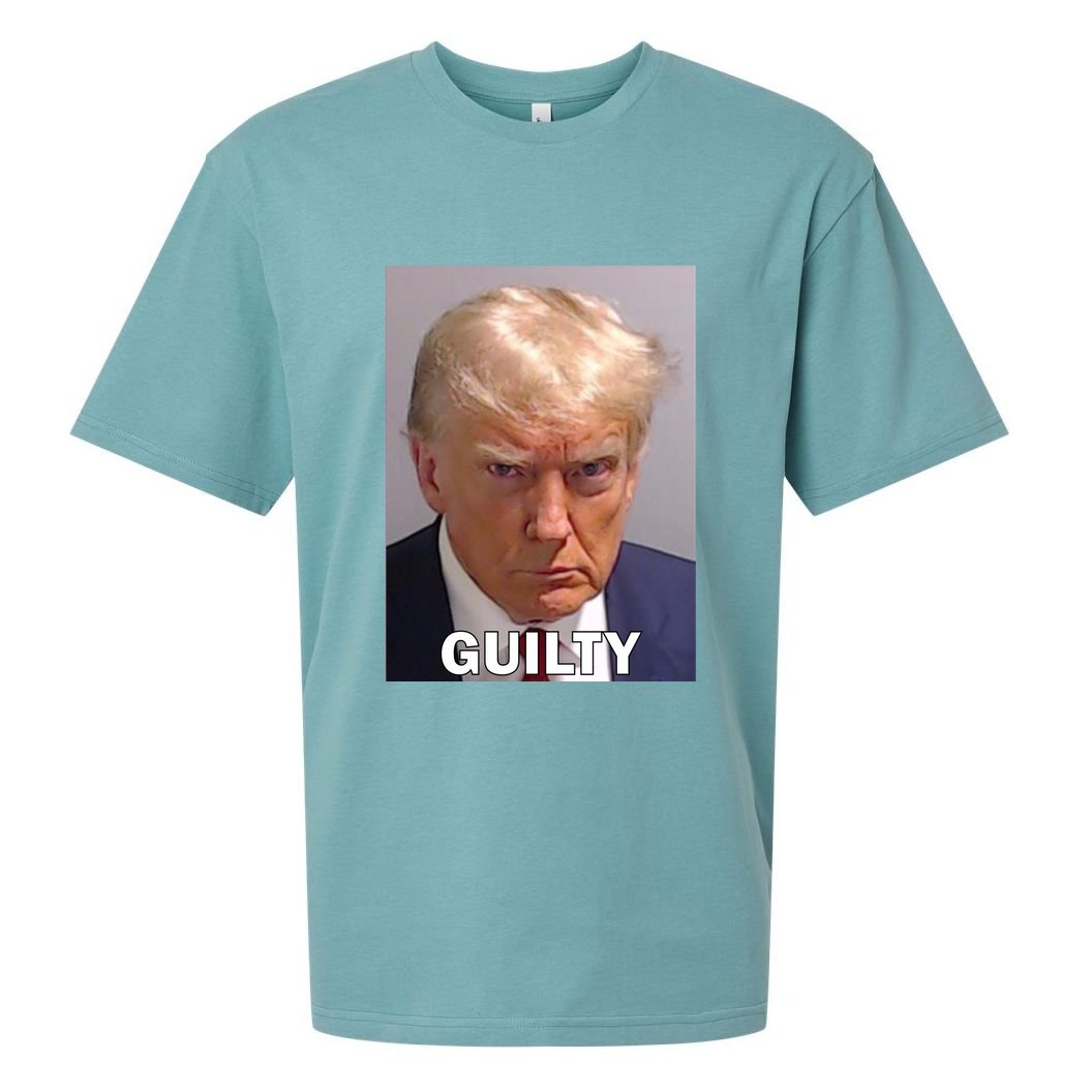 Guilty Trump Mugshot Sueded Cloud Jersey T-Shirt
