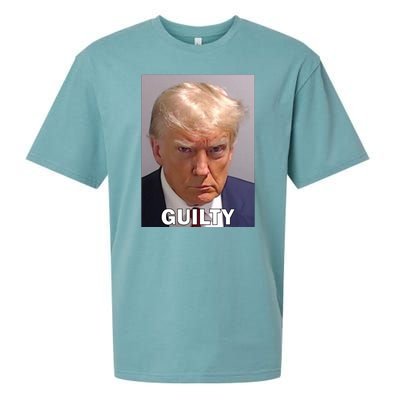 Guilty Trump Mugshot Sueded Cloud Jersey T-Shirt