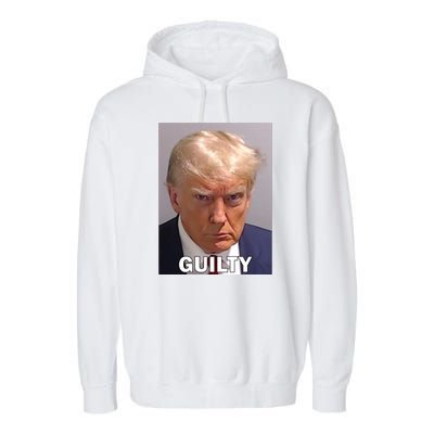 Guilty Trump Mugshot Garment-Dyed Fleece Hoodie