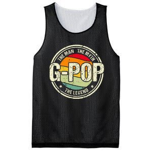 GPop The Man The Myth The Legend Grandfather Father's Day Mesh Reversible Basketball Jersey Tank