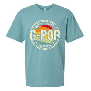 GPop The Man The Myth The Legend Grandfather Father's Day Sueded Cloud Jersey T-Shirt