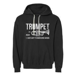 Gift To Marching Band Trumpet Garment-Dyed Fleece Hoodie