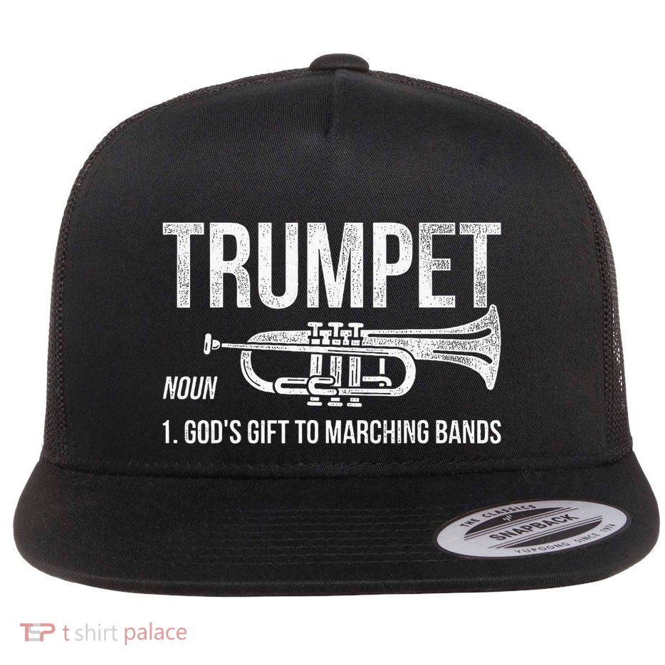 Gift To Marching Band Trumpet Flat Bill Trucker Hat