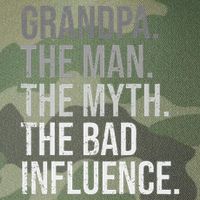 Grandpa The Man The Myth The Bad Influence Grandfather Legacy Tie Dye Trucker Hat