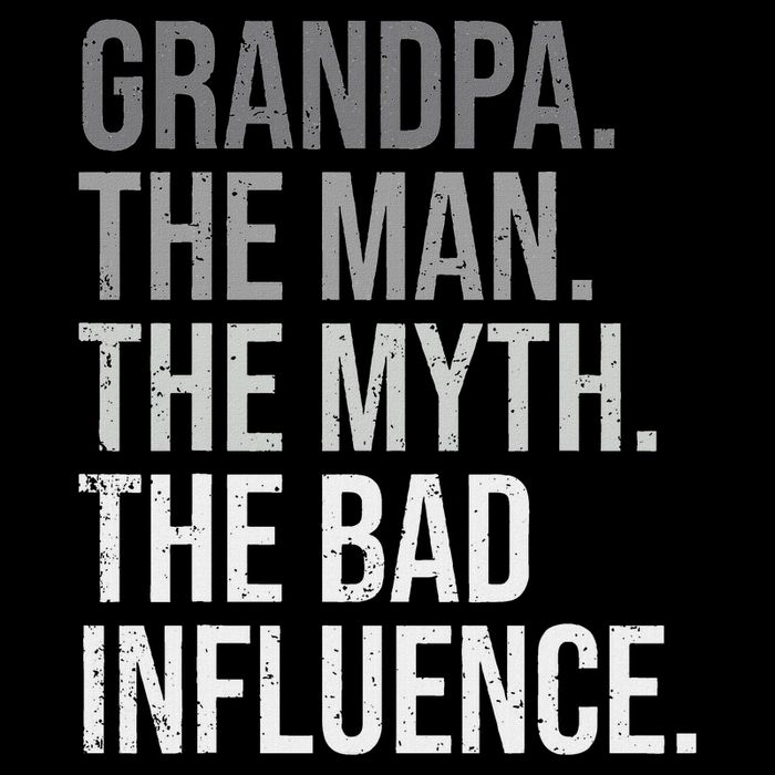 Grandpa The Man The Myth The Bad Influence Grandfather Button
