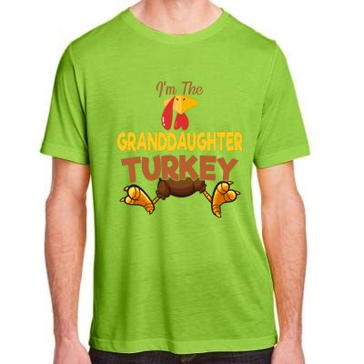 Granddaughter Turkey Matching Family Group Thanksgiving Gifts  Adult ChromaSoft Performance T-Shirt