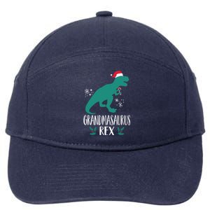 Grandmasaurus Trex Matching Family Christmas Dino Outfit Gift 7-Panel Snapback Hat