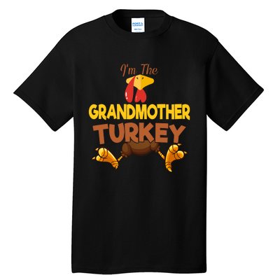 Grandmother Turkey Matching Family Group Thanksgiving Gifts  Tall T-Shirt