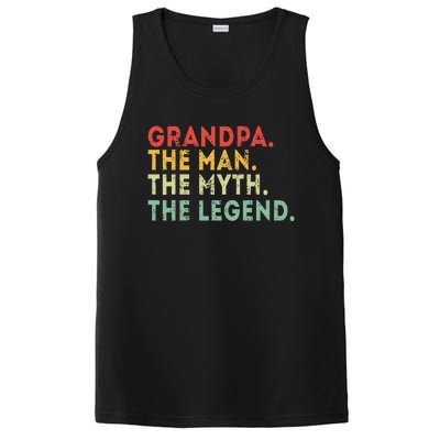 Grandpa The Man The Myth The Legend Fathers Day Gift PosiCharge Competitor Tank