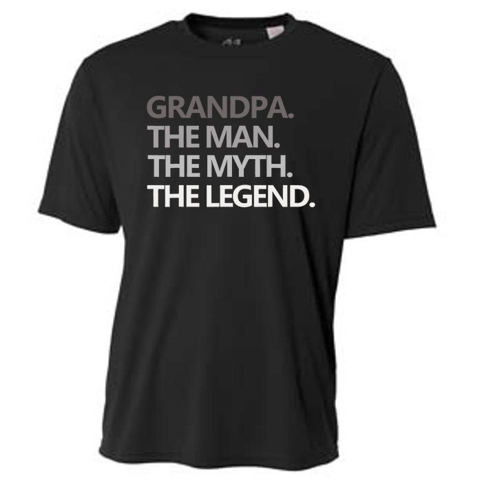 GRANDPA THE MAN THE MYTH THE LEGEND Men Gift Fathers Day Cooling Performance Crew T-Shirt