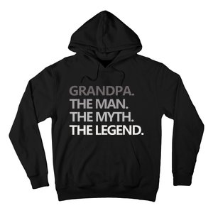 GRANDPA THE MAN THE MYTH THE LEGEND Men Gift Fathers Day Hoodie