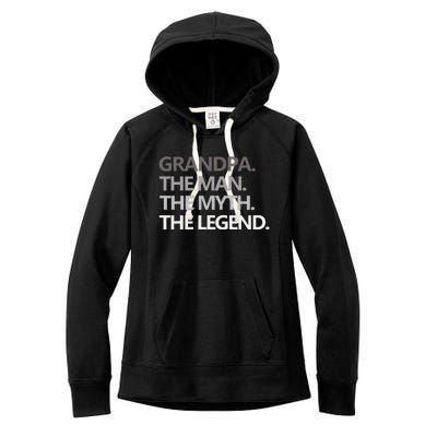 GRANDPA THE MAN THE MYTH THE LEGEND Men Gift Fathers Day Women's Fleece Hoodie