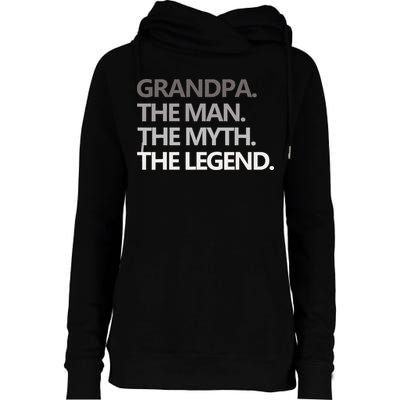 GRANDPA THE MAN THE MYTH THE LEGEND Men Gift Fathers Day Womens Funnel Neck Pullover Hood