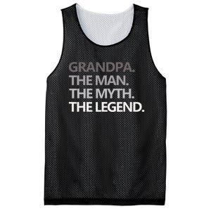 GRANDPA THE MAN THE MYTH THE LEGEND Men Gift Fathers Day Mesh Reversible Basketball Jersey Tank