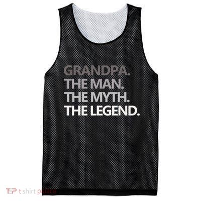 GRANDPA THE MAN THE MYTH THE LEGEND Men Gift Fathers Day Mesh Reversible Basketball Jersey Tank