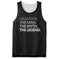 GRANDPA THE MAN THE MYTH THE LEGEND Men Gift Fathers Day Mesh Reversible Basketball Jersey Tank