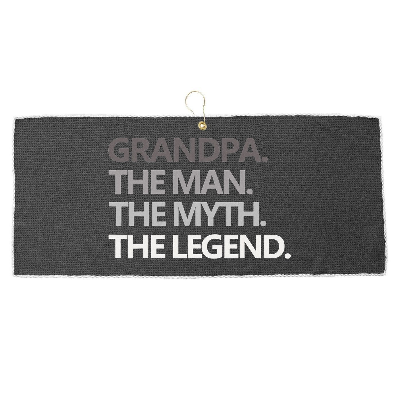 GRANDPA THE MAN THE MYTH THE LEGEND Men Gift Fathers Day Large Microfiber Waffle Golf Towel