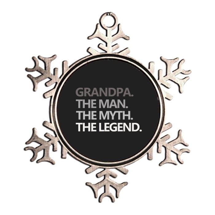 GRANDPA THE MAN THE MYTH THE LEGEND Men Gift Fathers Day Metallic Star Ornament