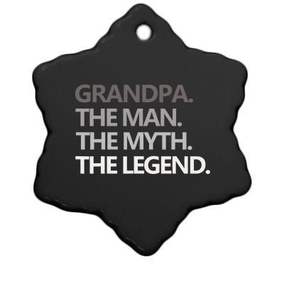 GRANDPA THE MAN THE MYTH THE LEGEND Men Gift Fathers Day Ceramic Star Ornament