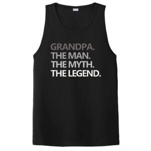 GRANDPA THE MAN THE MYTH THE LEGEND Men Gift Fathers Day PosiCharge Competitor Tank