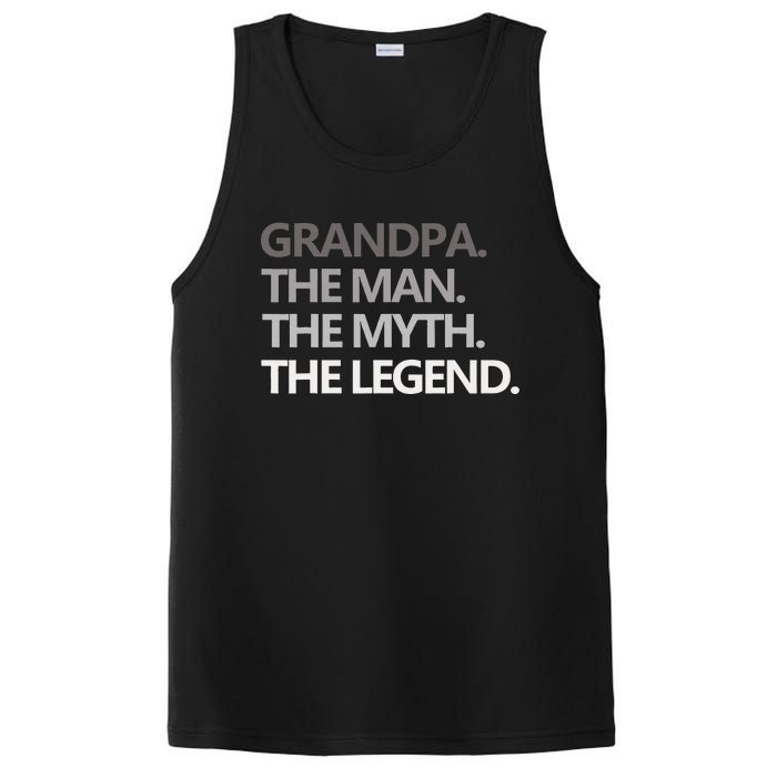 GRANDPA THE MAN THE MYTH THE LEGEND Men Gift Fathers Day PosiCharge Competitor Tank