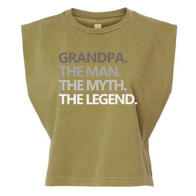 GRANDPA THE MAN THE MYTH THE LEGEND Men Gift Fathers Day Garment-Dyed Women's Muscle Tee