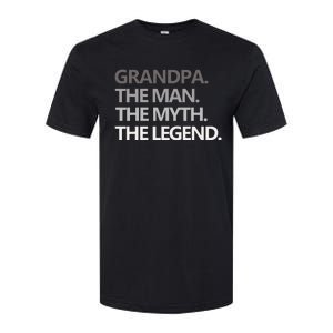 GRANDPA THE MAN THE MYTH THE LEGEND Men Gift Fathers Day Softstyle CVC T-Shirt