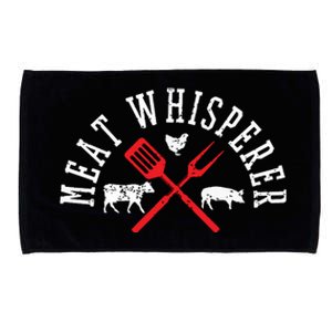 Grilling T Meat Whisperer Funny BBQ Chef Gift Microfiber Hand Towel