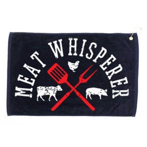 Grilling T Meat Whisperer Funny BBQ Chef Gift Grommeted Golf Towel