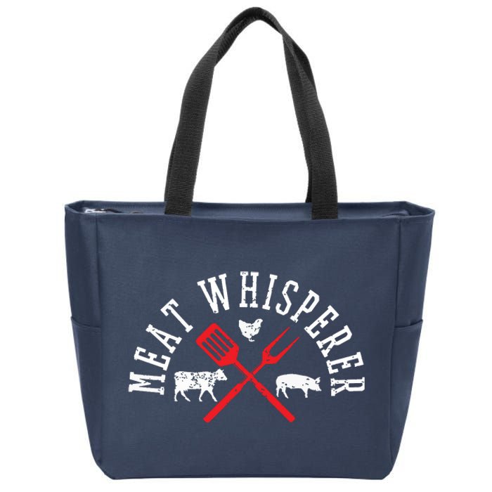 Grilling T Meat Whisperer Funny BBQ Chef Gift Zip Tote Bag