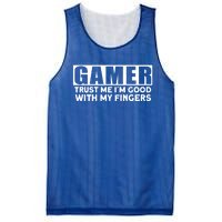 Gamer Trust Me I´m Good With My Fingers Gift Mesh Reversible Basketball Jersey Tank