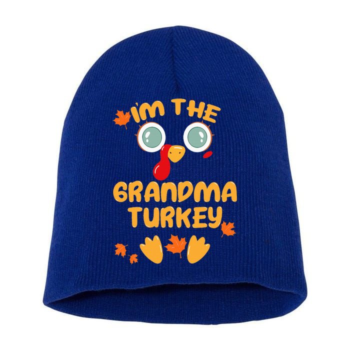 GRANDMA Turkey Matching Family Thanksgiving Party Pajama Short Acrylic Beanie