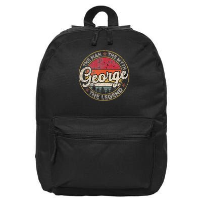 George The Man The Myth The Legend Personalized Name 16 in Basic Backpack