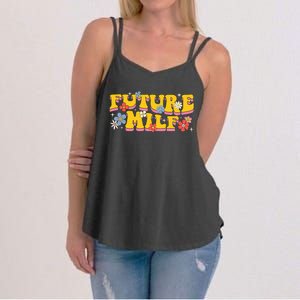 Groovy Typo Men Women Joke Future Milf Women's Strappy Tank