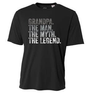 Grandpa The Man The Myth The Legend FatherS Day Cooling Performance Crew T-Shirt