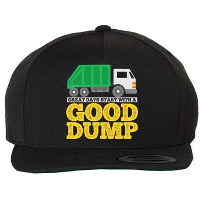 Garbage Truck Meaningful Gift Wool Snapback Cap