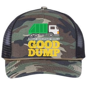 Garbage Truck Meaningful Gift Retro Rope Trucker Hat Cap