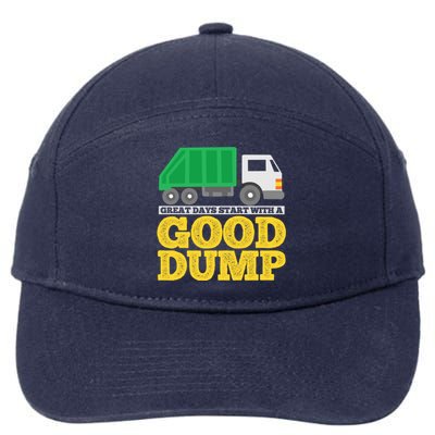 Garbage Truck Meaningful Gift 7-Panel Snapback Hat