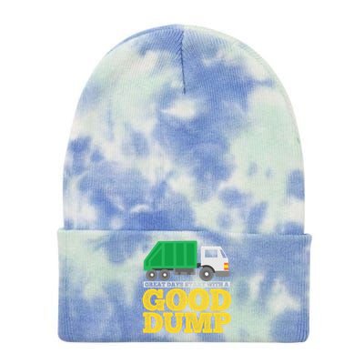 Garbage Truck Meaningful Gift Tie Dye 12in Knit Beanie