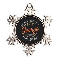 George The Man The Myth The Legend Metallic Star Ornament