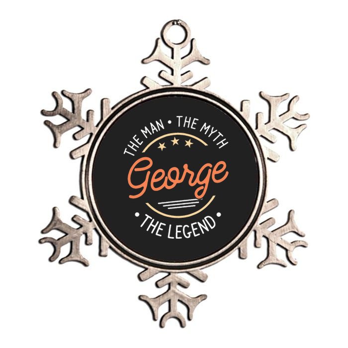 George The Man The Myth The Legend Metallic Star Ornament