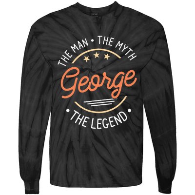 George The Man The Myth The Legend Tie-Dye Long Sleeve Shirt